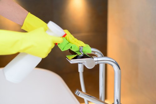 Professional carpet cleaning in a domestic living room