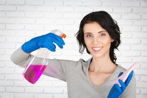 Specialist mattress cleaning equipment in use
