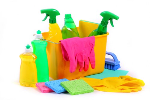 Technician carrying out a site risk assessment before cleaning